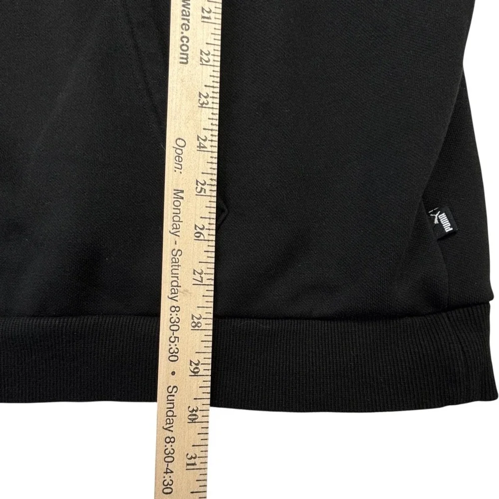 Puma Logo Hoodie Black Pullover‎ Sweatshirt XXL Big Logo Pocket Athletic